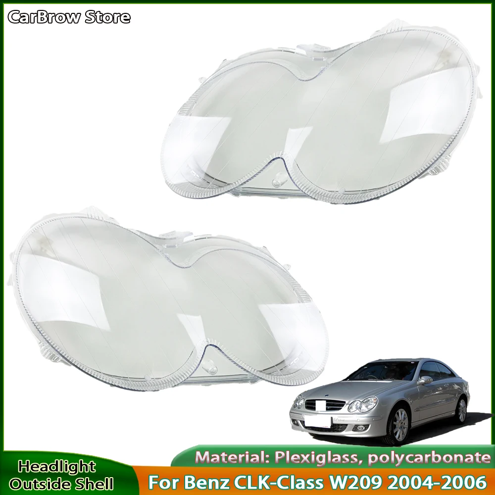 

Запасная передняя линза для фар Mercedes-Benz CLK-Class W209 2004-2006, прозрачный плафон, корпус фары из плексигласа