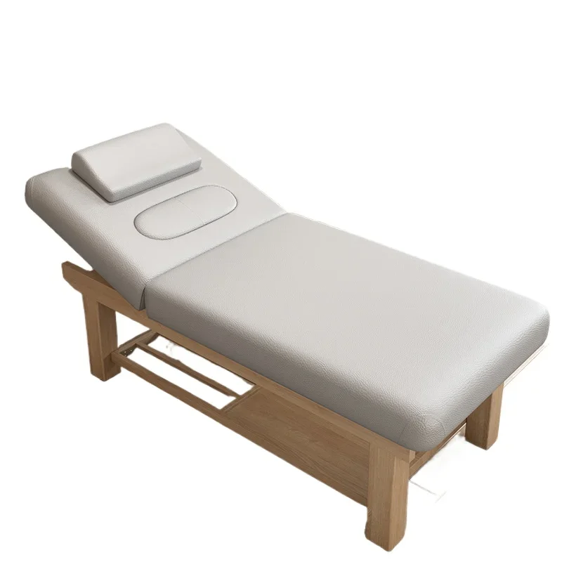 

Modern Beauty Desk Luxury Salon Furniture Body Skin Care Facial Eyelashes Beauty Spa Wooden Massage Bed