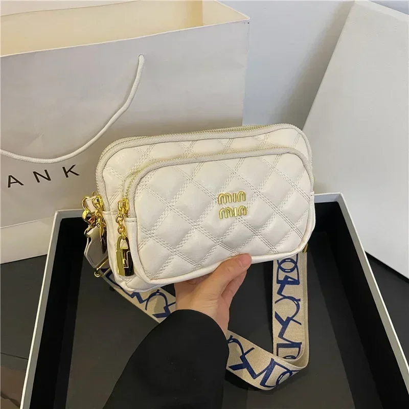 

2025 Geometric Crossbody - Anti-Theft Mini Bag with Tri-Zip, RFID Pockets & Adjustable Chain Strap