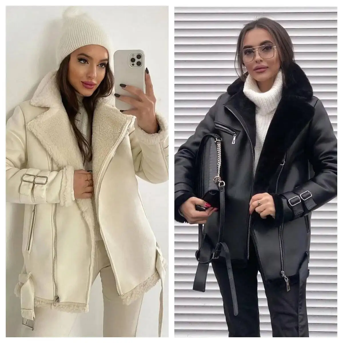 Autumn And Winter New Suede Lapel Zipper Cardigan Fashion Women's Long Sleeve Solid Color Coat Women