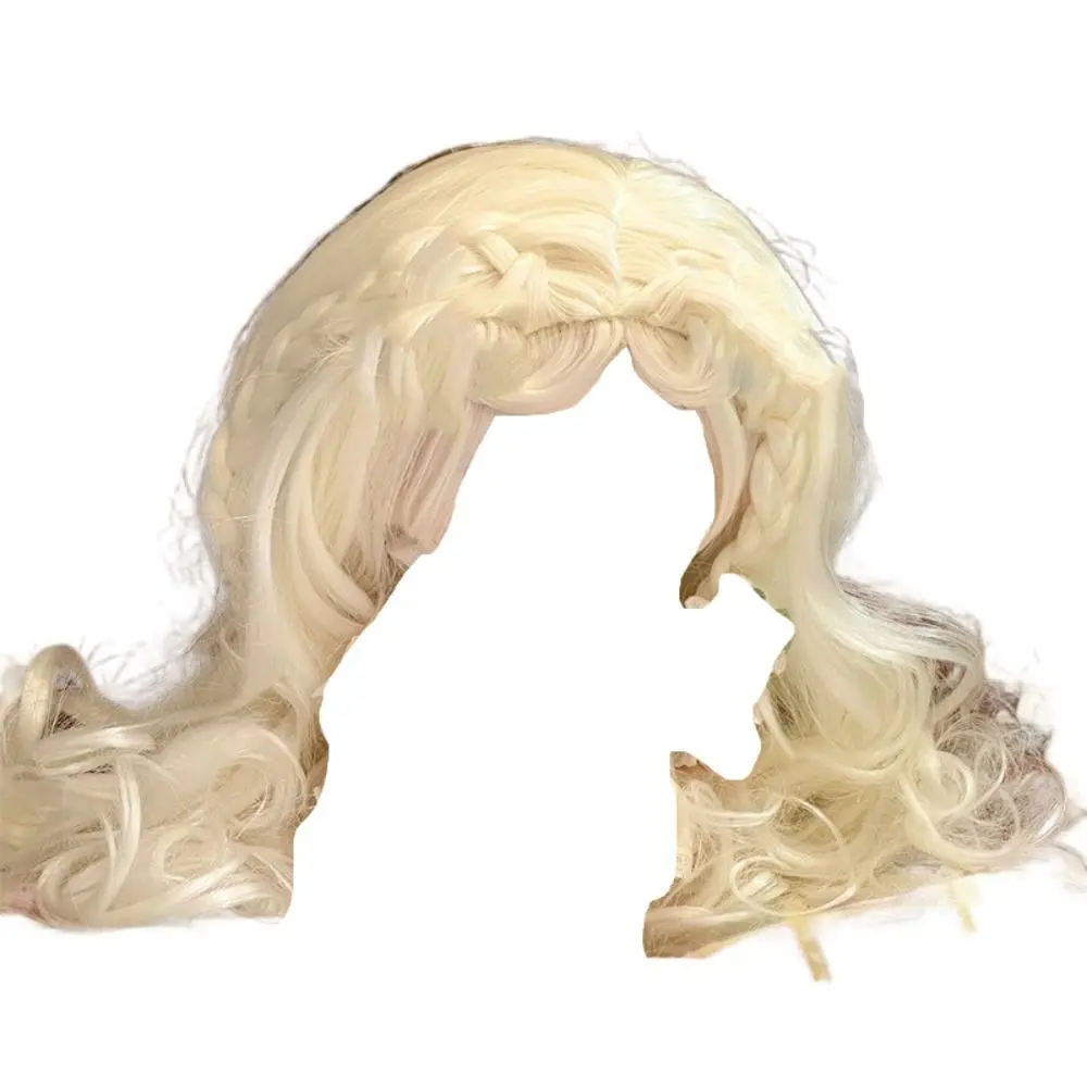 

Хвост, длинные вьющиеся волосы, хлопковый парик для куклы, зажим из химического волокна, плюшевые парики для куклы, 20 см, фиолетовый идол, звезда, волосы для куклы, кукла BJD