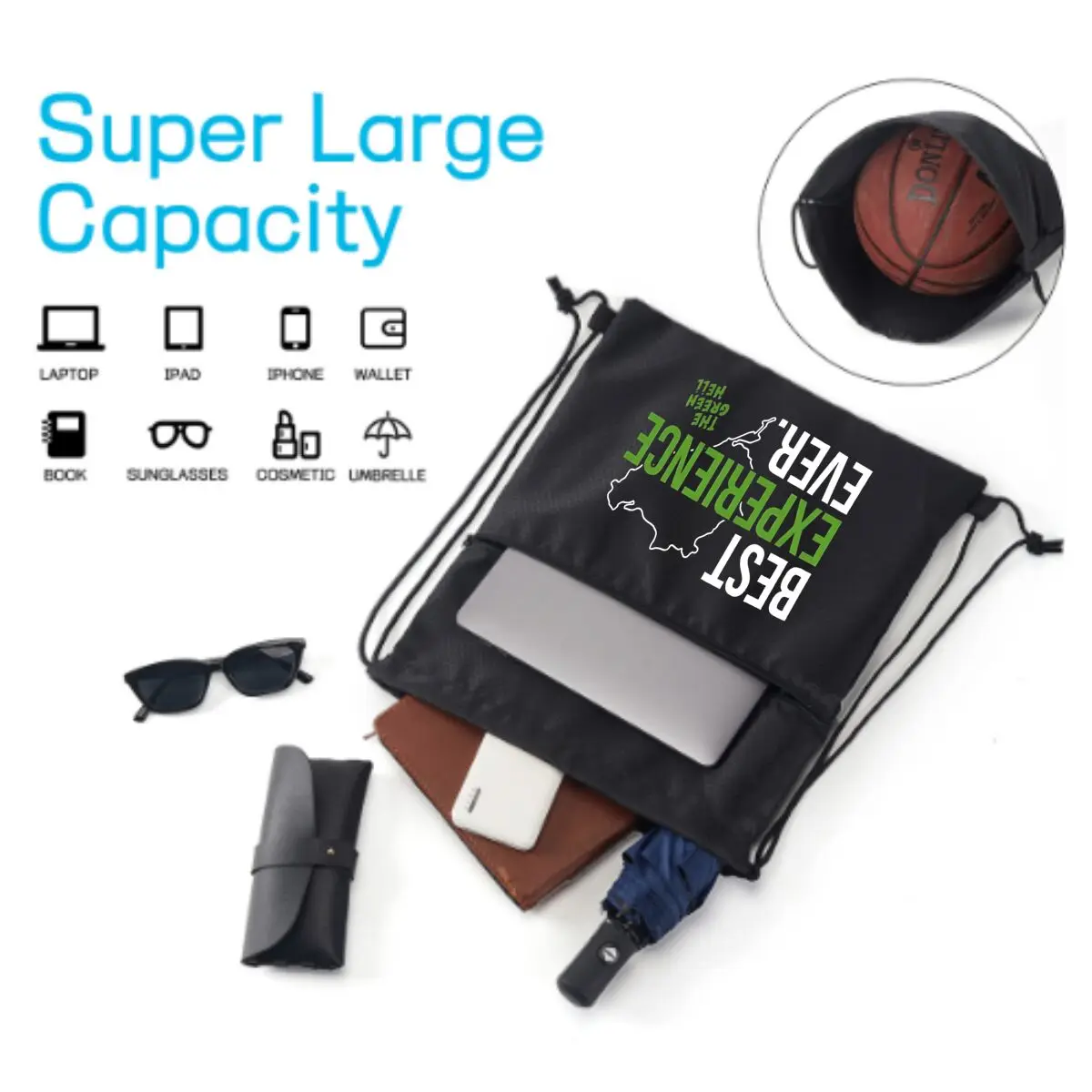 กระเป๋าเป้แบบเชือกผูกดีไซน์สวยงาม  กระเป๋าเชือกผูก  กระเป๋าซิป  กระเป๋าสะพายหลัง สำหรับผู้ชาย ผู้หญิง ออกกำลังกาย