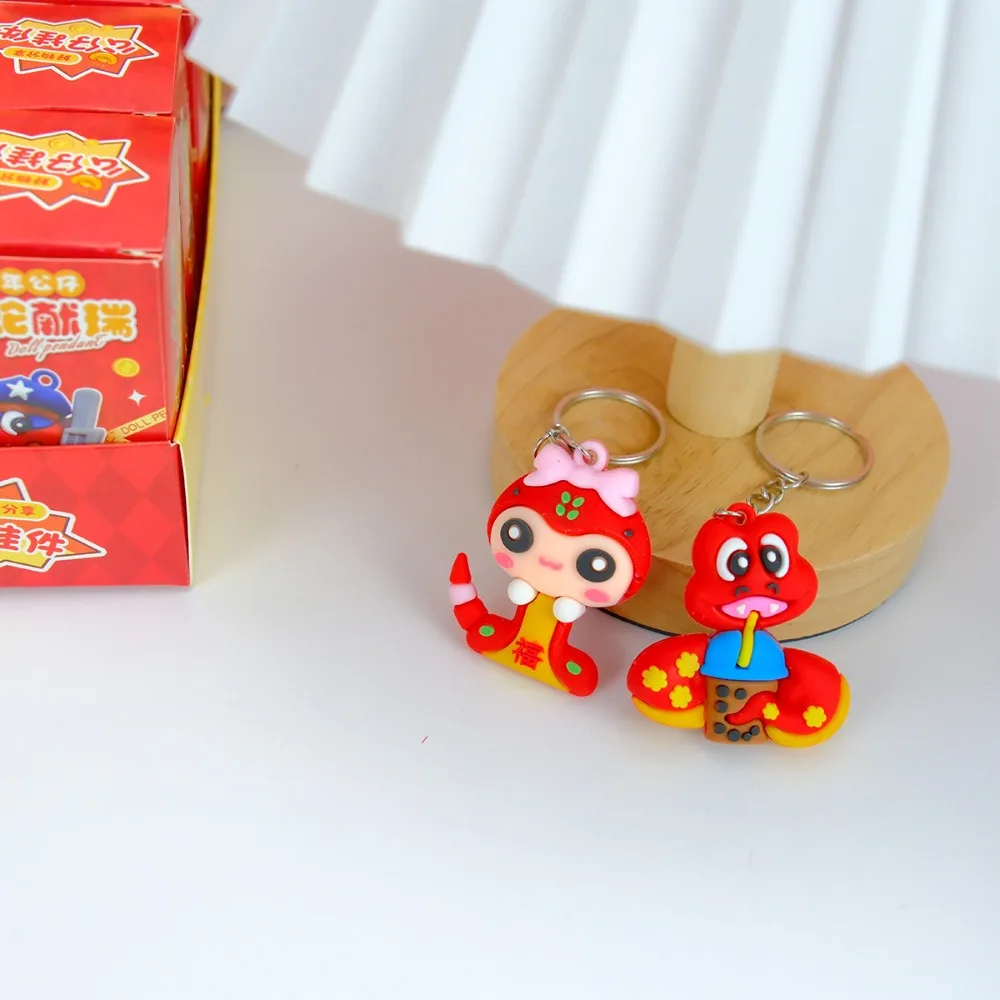 

24Pcs/Box New PVC Blind Box Figures Snake Doll Multistyles Mini Keychain Backpack Charm Bag Accessories