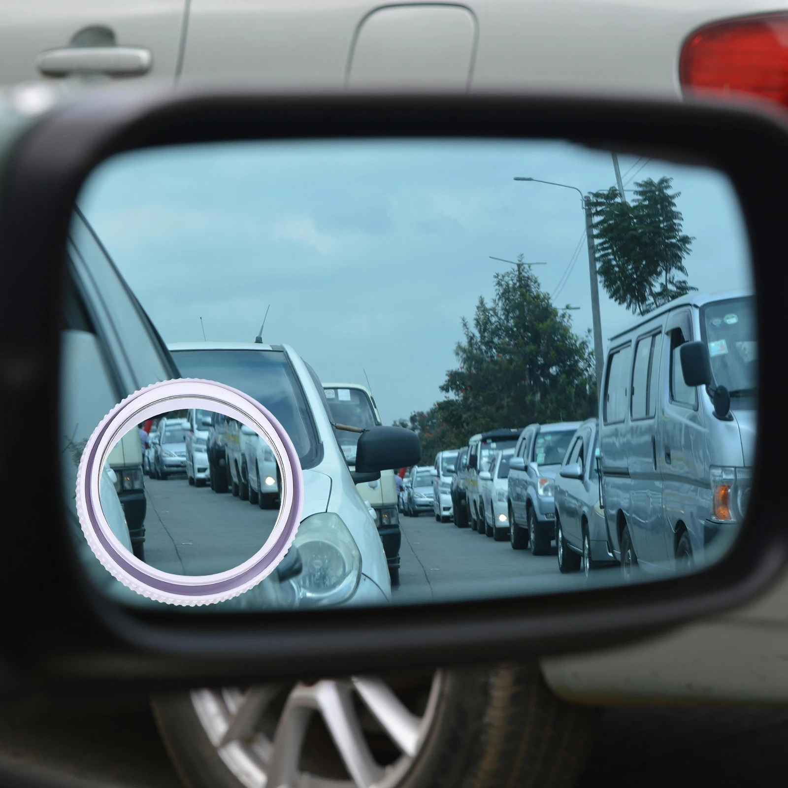 

Car Mirror 360 Degree Auxiliary Car Rear View Side Mirrors Plastic Exterior Accessories White Pair