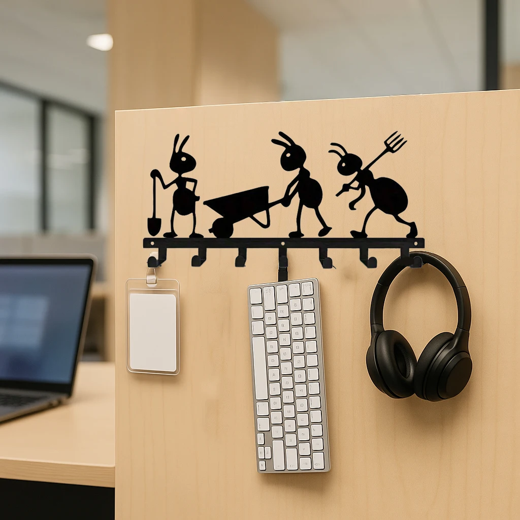 

Metal Ant-Themed Keychain Wall-Mounted Entry Organizer with Durable Hooks