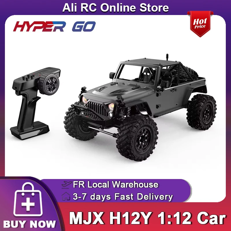 Original MJX HYPER GO H12Y 1:12 RC Auto, bürstenlos, FOC, 4WD, professionelles ferngesteuertes Offroad-Kletterauto, elektrisches RC-Spielzeug.