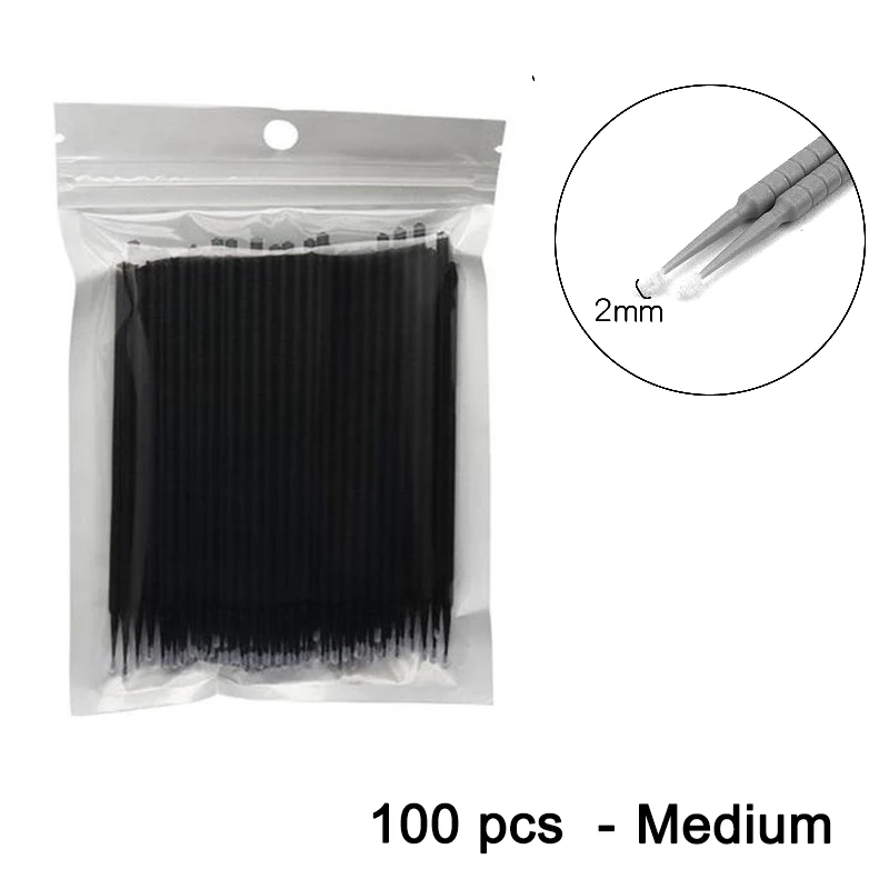 100 stücke Auto Ausbesserung Farbe Micro Pinsel Feine Spitze Schwarz Lila Auto Wartung Werkzeug Pinsel Einweg Mini Auto Detaillierung Pinsel