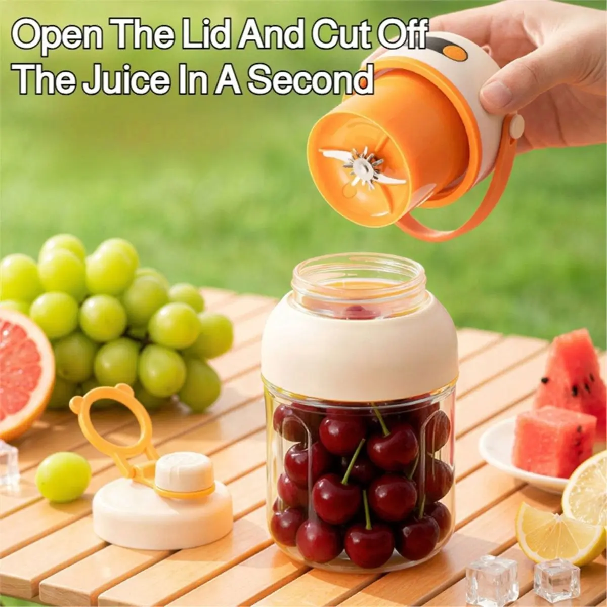 update. Portable Blender USB Rechargeable Juicer Cup Multifunctional Ice Crushing Mixer for Home Travel Personal Fruit Juice
