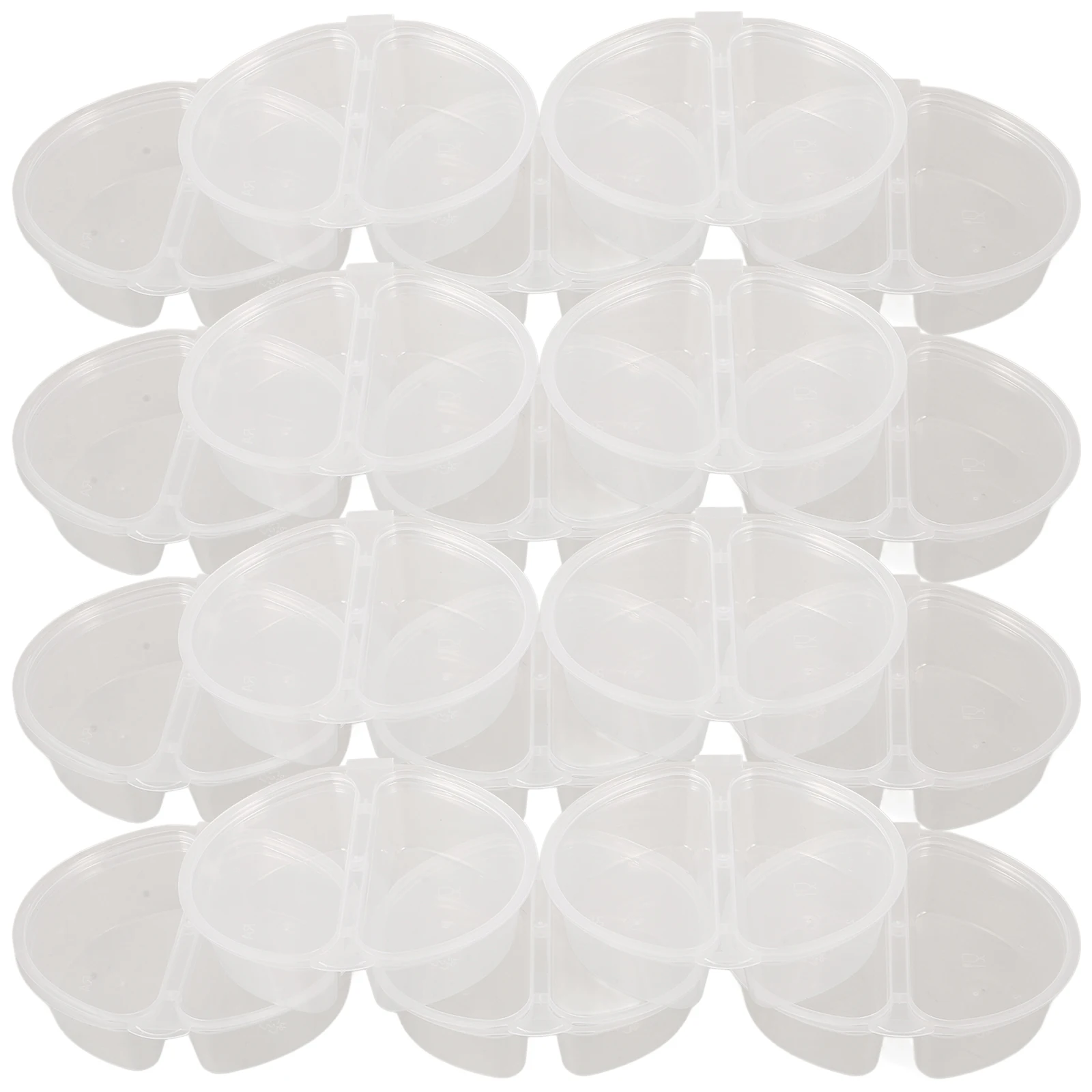 

50pcs Sauce Boxes Transparent Mini Food Containers Salad Dressing Travel Condiment Cups Lightweight Plastic Safe Use Storage