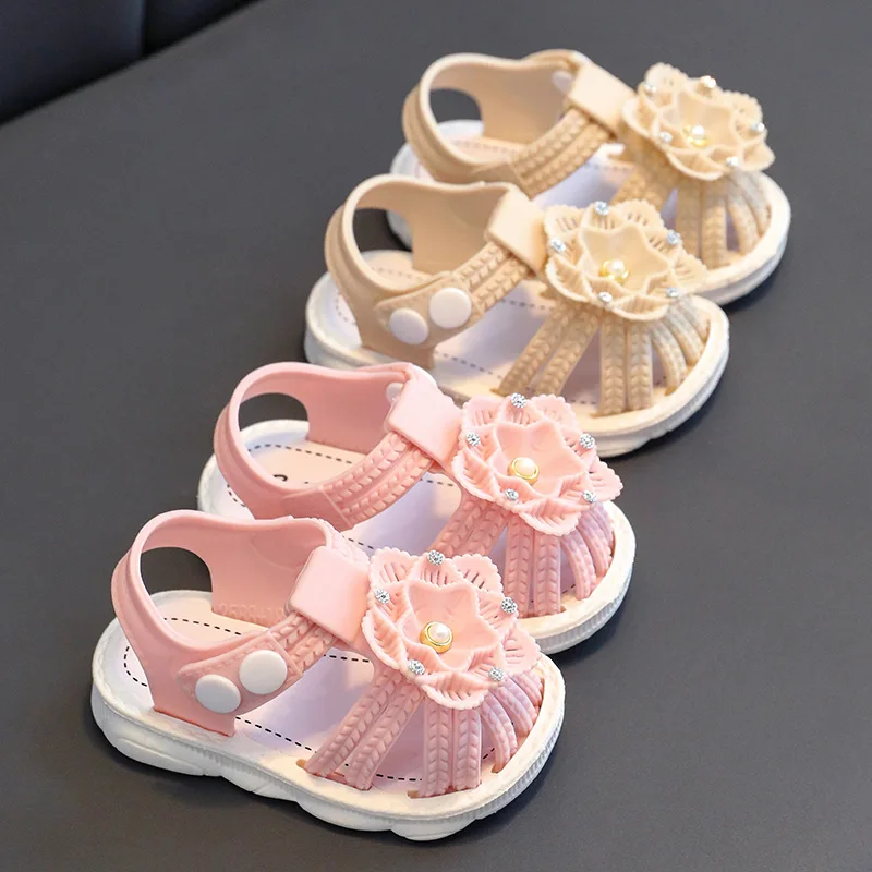 

zapatillas 0-3 Year Old Girls Sandals Summer Sneakers Princess Shoes Anti Slip Soft Baby Items Sole Shoes Cute Flower Kid Shoes