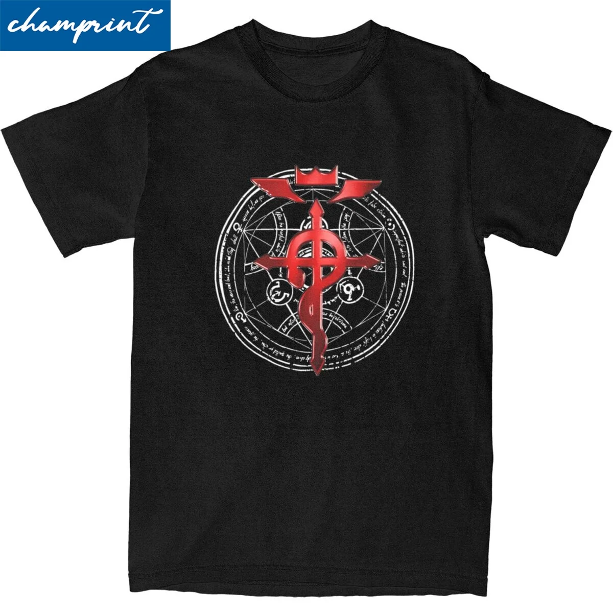 Men Women Fullmetal Alchemist Transmutation Symbol T Shirt Pure Cotton Tops Short Sleeve Round Collar Tees Gift Idea T-Shirts