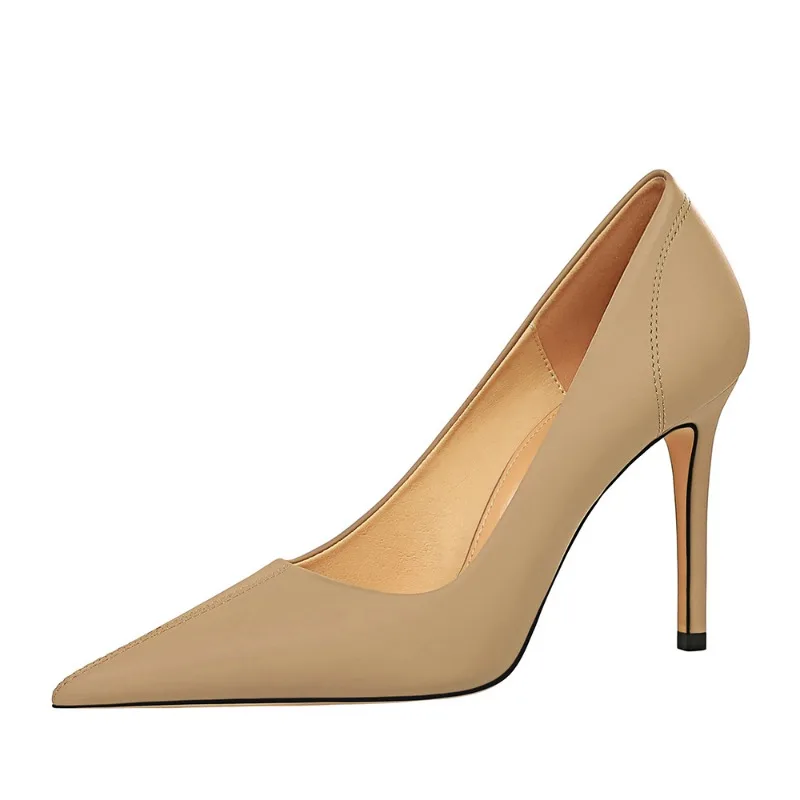 كعب بكعب غطاء رفيع من بيغ تري لفستان ، مضخات ، أصابع مدببة ، أحادي اللون ، بو ، زفاف ، ربيع ، خريف ، من من من الخشب