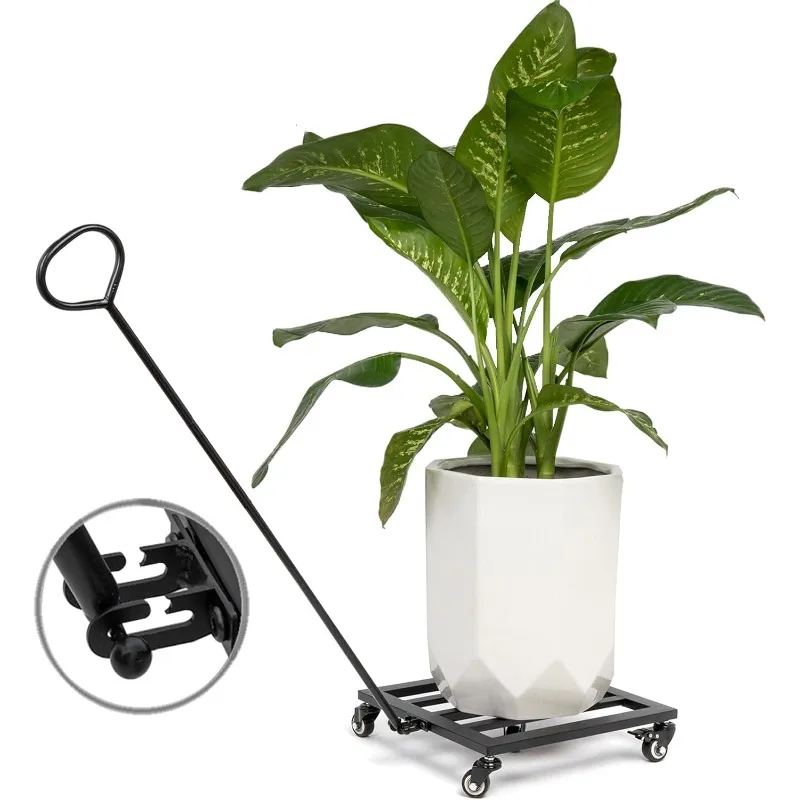 Heavy Duty Plant Cart with Wheel  Dolly for Indoor/Outdoor Plants - 500 lbs Capacity - Metal Planter Base Cart with Casters