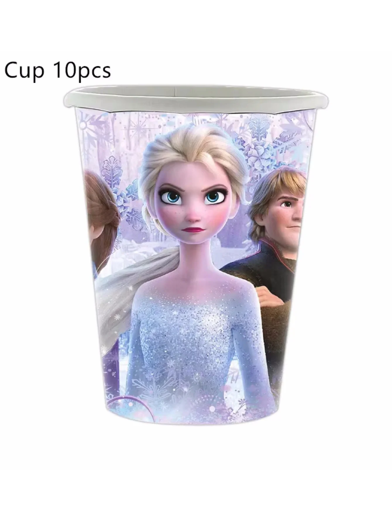 1/10/20pcs New Disney Elsa Anna Frozen Party Supplies Paper Cups Paper Plate Tablecloths Snow Queen Birthday Party Decoration