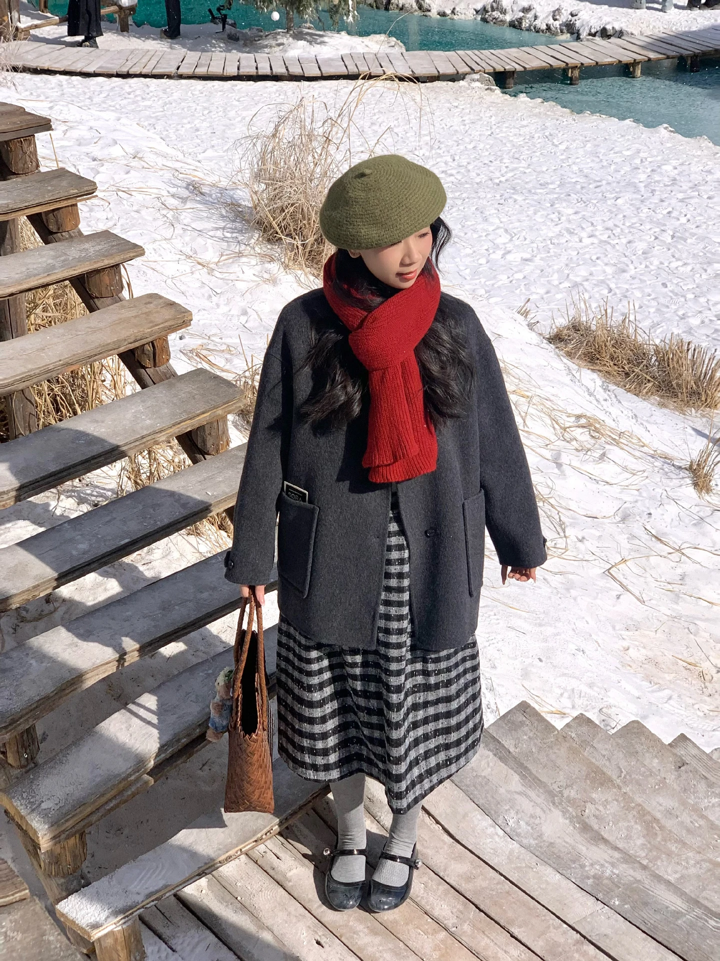 

Женское модное пальто Galaxy Step Initial Snow Hot Winter Gentle Camere: винтажное шерстяное пальто средней длины