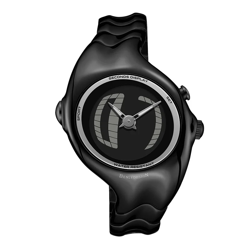 IB DESIGN Unique Metal Watches Retro-futuristic BENLY Watches For Men Punk Fashion Electronic Trendy Stylish Y2K Watches GL570