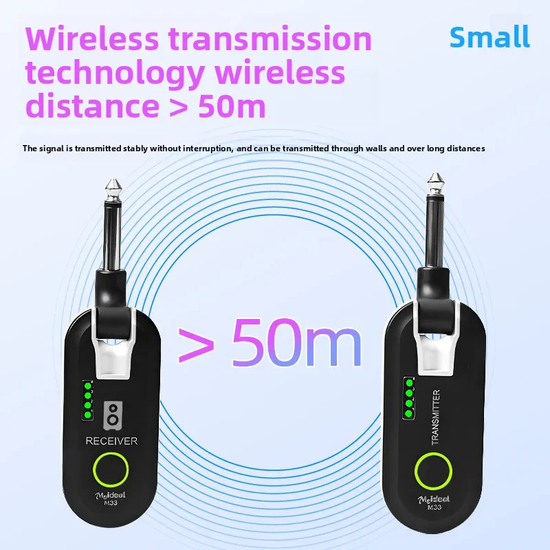 Electric Guitar Wireless Transceiver A Pair of Electric Guitar Instrument Wireless Transmitter and Receiver