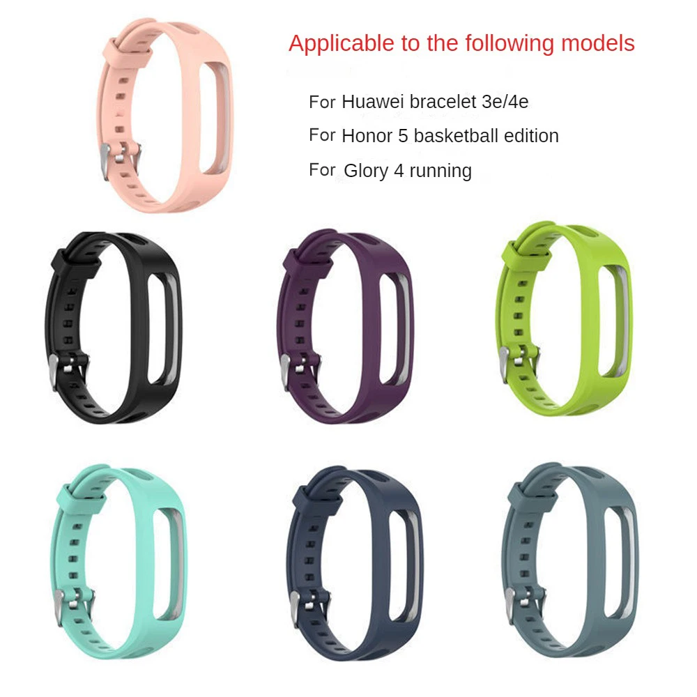 Smartwatch Strap For Huawei Band 4e 3e Honor Band 4 Running Silicone Watch Band Wrist Bracelet Replacement