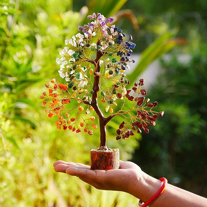 

Tree Gift Crystal Tree Stone And Crystal Money Tree Healing Crystal Height 28Cm, Width 18Cm