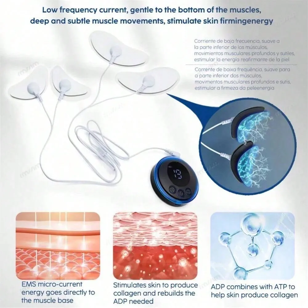 EMS เครื่องนวดหน้า Face Lift อุปกรณ์ดูแลเครื่องมือ Current เครื่องกระตุ้นกล้ามเนื้อคอ Eye กระชับผิวหน้า Anti-Aging