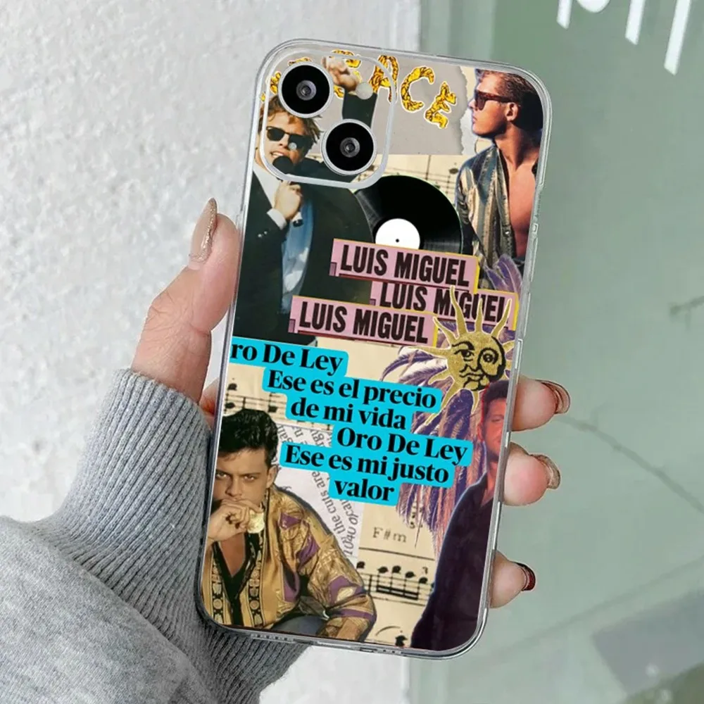 Singer L-Luis Miguel Phone Case For iPhone 16,15,14,13,12,11 Plus,Pro,Max,XR,XS,X,7,8 Plus,SE,Mini Transparent Silicone Soft