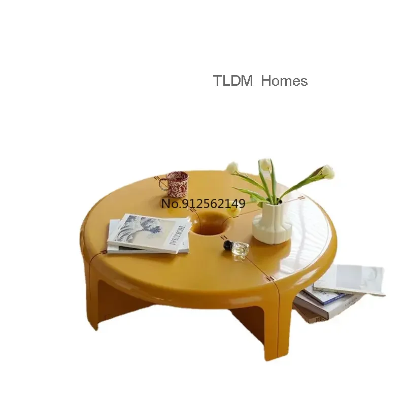 Round Nordic Combined Splicing Plastic Side Table Coffee Tables Creative low Dining Tables Bedroom Mobile Storage Furniture HY