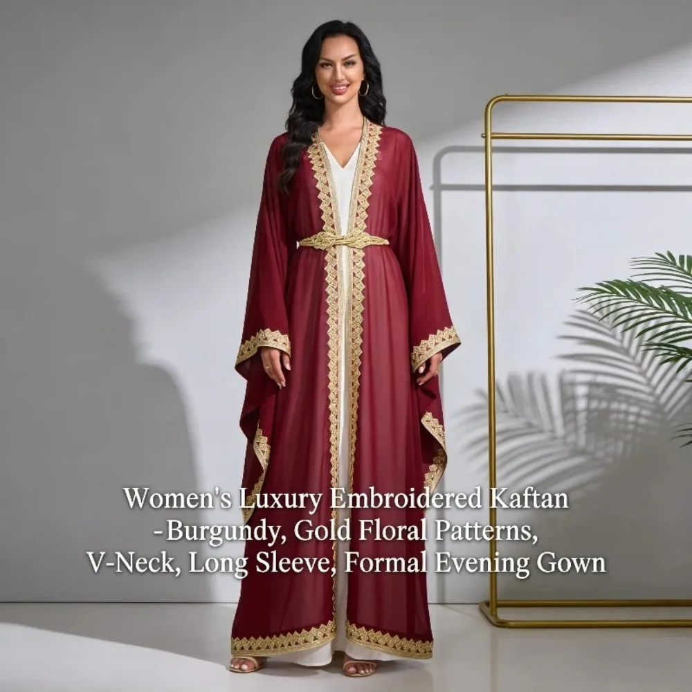 2026 New Women's Cardigan Vest Two-Piece Dress Middle Eastern Arabic Robe