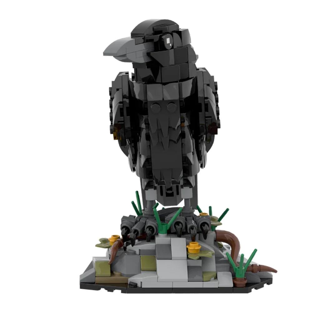 357PCS Raven Building Blocks MOC Animals Birds Model Desktop Decoration Splicing Assembly Bricks Puzzle Toys Gift for Kid Adult