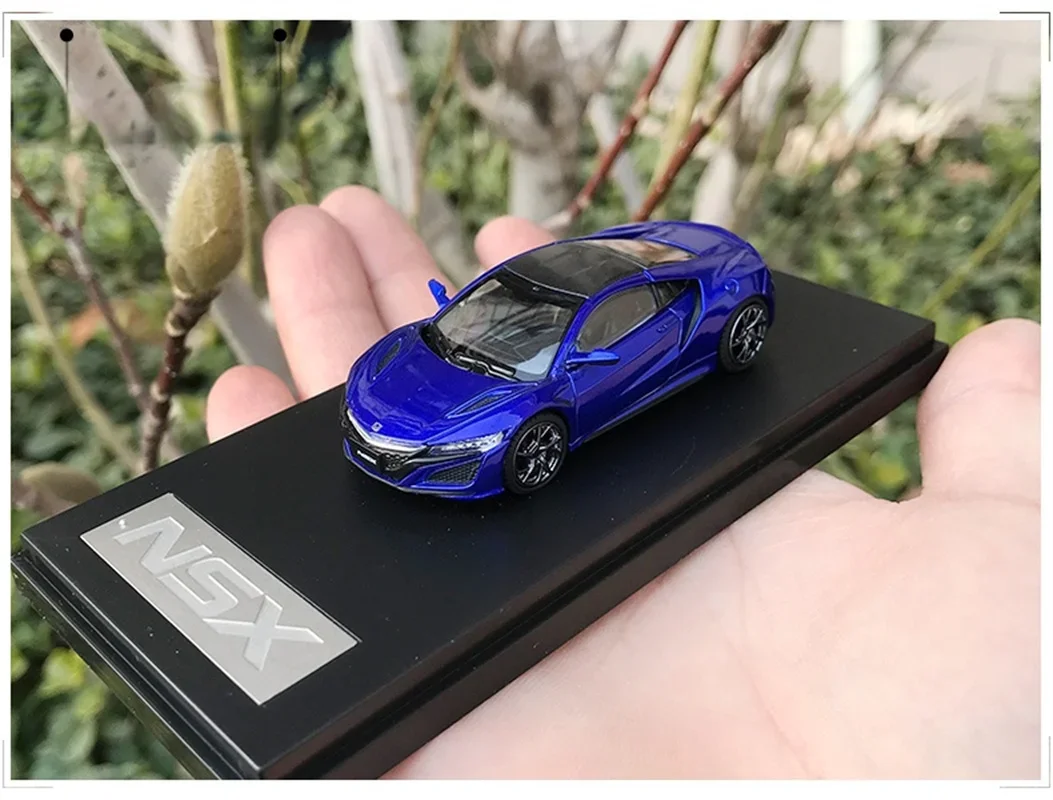 LCD 1/64 Per Honda NSX Metallo Pressofuso Modello di Auto Ragazzi Ragazze Giocattoli Regali Modello di Visualizzazione Nero/Blu/Bianco