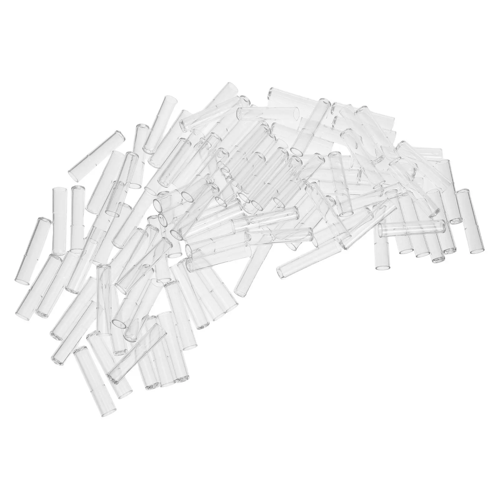100Pcs Plastic Pencil Extender Caps Clear Transparent Pencil Holder Toppers Lightweight Precision Tip Protection for Drawing