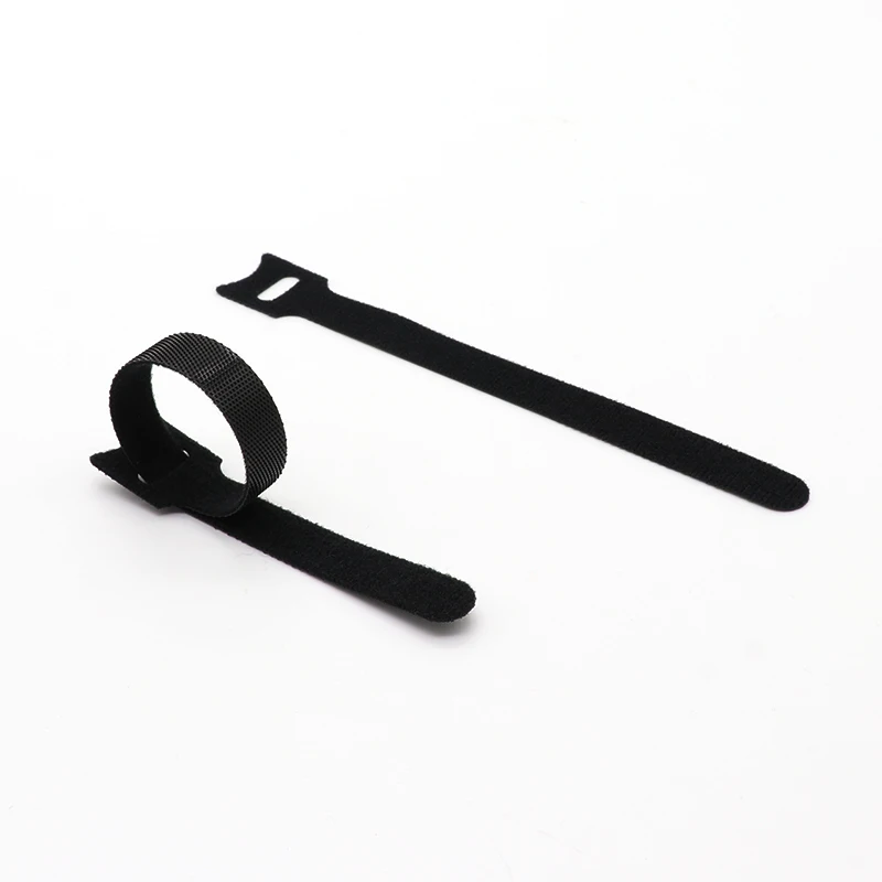 10~1000pcs Black T-type Cable Ties Plastics Releasable Nylon Hook Loop Wrap Zip Bundle Fastener Straps Detachable Wire Organizer