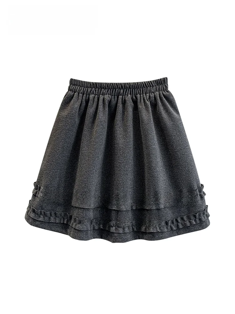 

Юбка А-силуэта с высокой талией для полных женщин: повседневная, стройнящая, модная, утепленная шерстяная юбка для весны