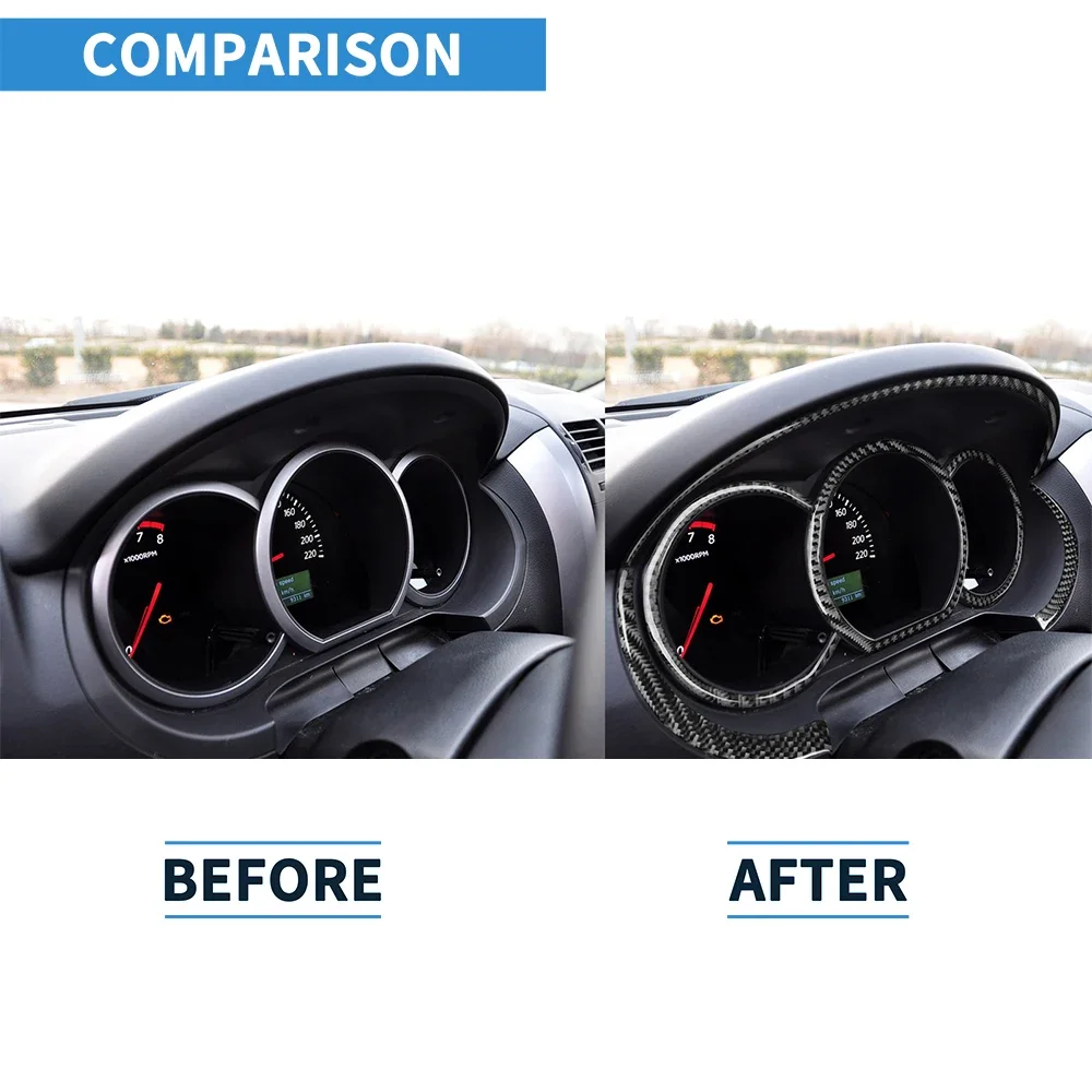 For SUZUKI Grand Vitara 2006-2013 Real Carbon Fiber Car Speedometer Instrument Panel Accessories Interior Strips Auto Stickers