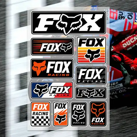 Fox RA-C-ing Japanese Motorcycle Sticker Suitable for Motorcycle Body Reflective Car Sticker Helmet Decal