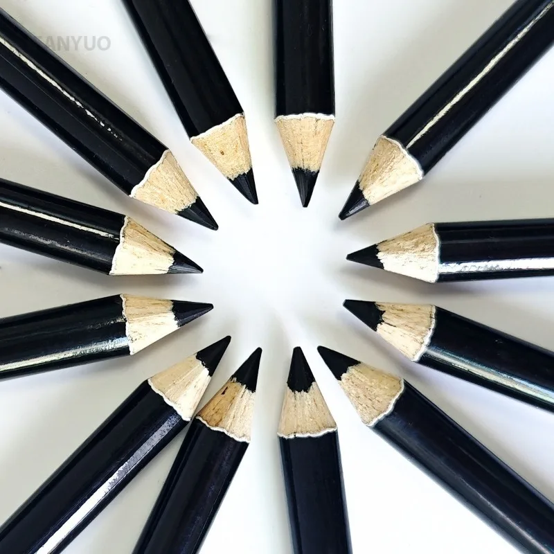 블랙 우드 아이 라이너 펜슬 고 색소 하드 눈썹 펜 부드럽고 울트라 파인 방수 비 얼룩 전문 아이 라이너 펜슬