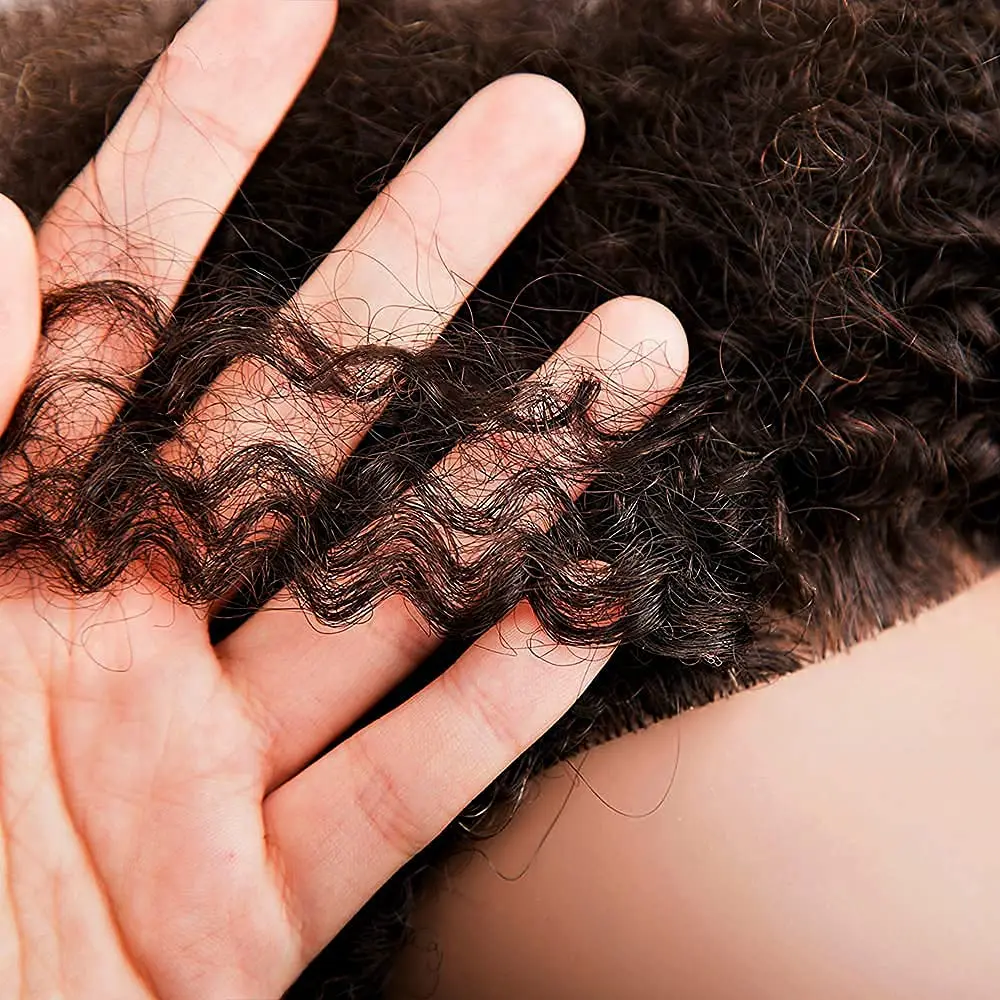 African Curly Hair Mannequin Head 100% Human Hair Curly Hair Hairdresser Hair Styling Hairdresser Practice Styling image 5