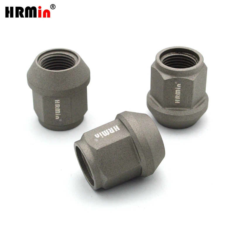 HRMin 10.9 grade open end Gr.5 titanium cone seat wheel nut M14*1.25*27mm for BMW MINI Rolls-royces racing car