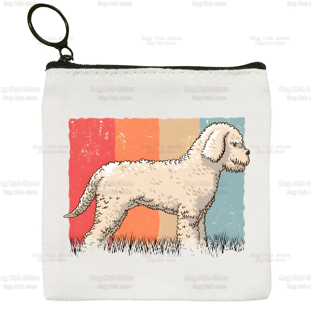 Life Is Better With Lagotto-Bolso de tela para mujer, Pure Romagnolo, perro italiano, blanco, monedero, bolso de mano