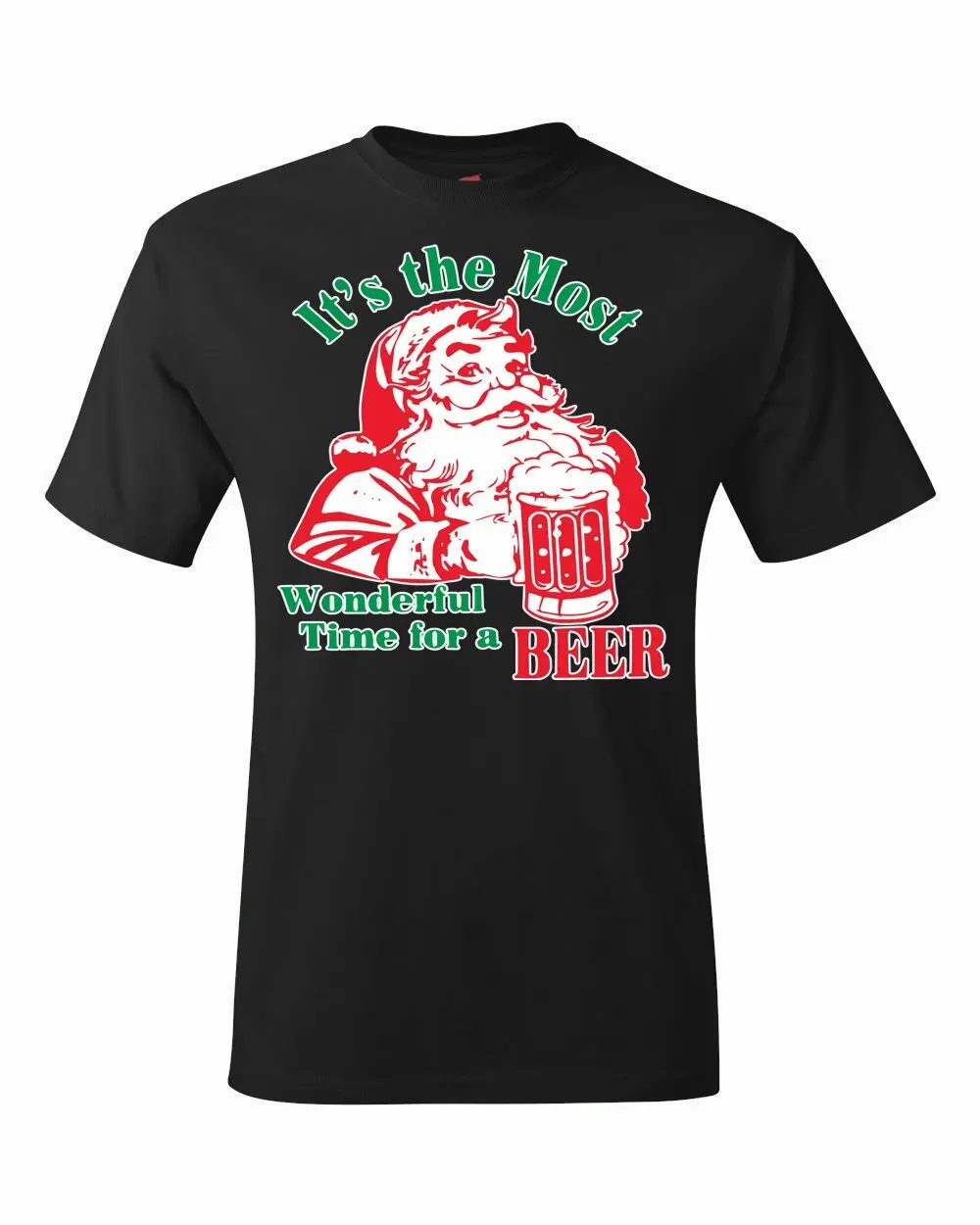 Футболка с уродливым рождественским свитером |   Самое прекрасное время для пивной вечеринки: рождественская футболка
