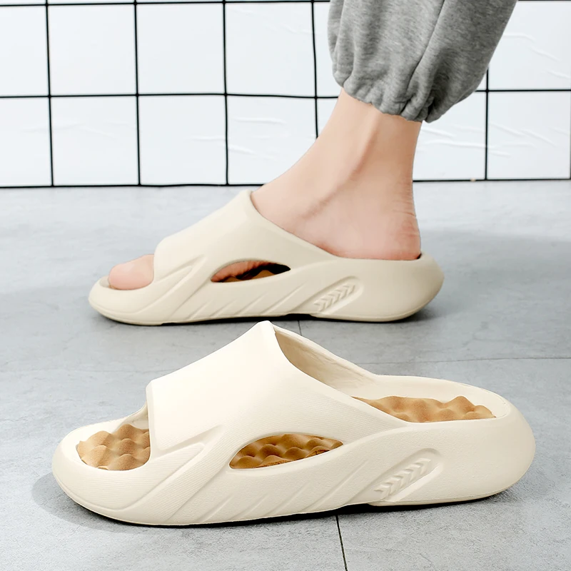 Männer Massage Hausschuhe Indoor Outdoor Sandalen Strand Freizeit schuhe bequeme weiche Rutschen Flip-Flops Herren Sandalen Größe 46 47 – Detail 11