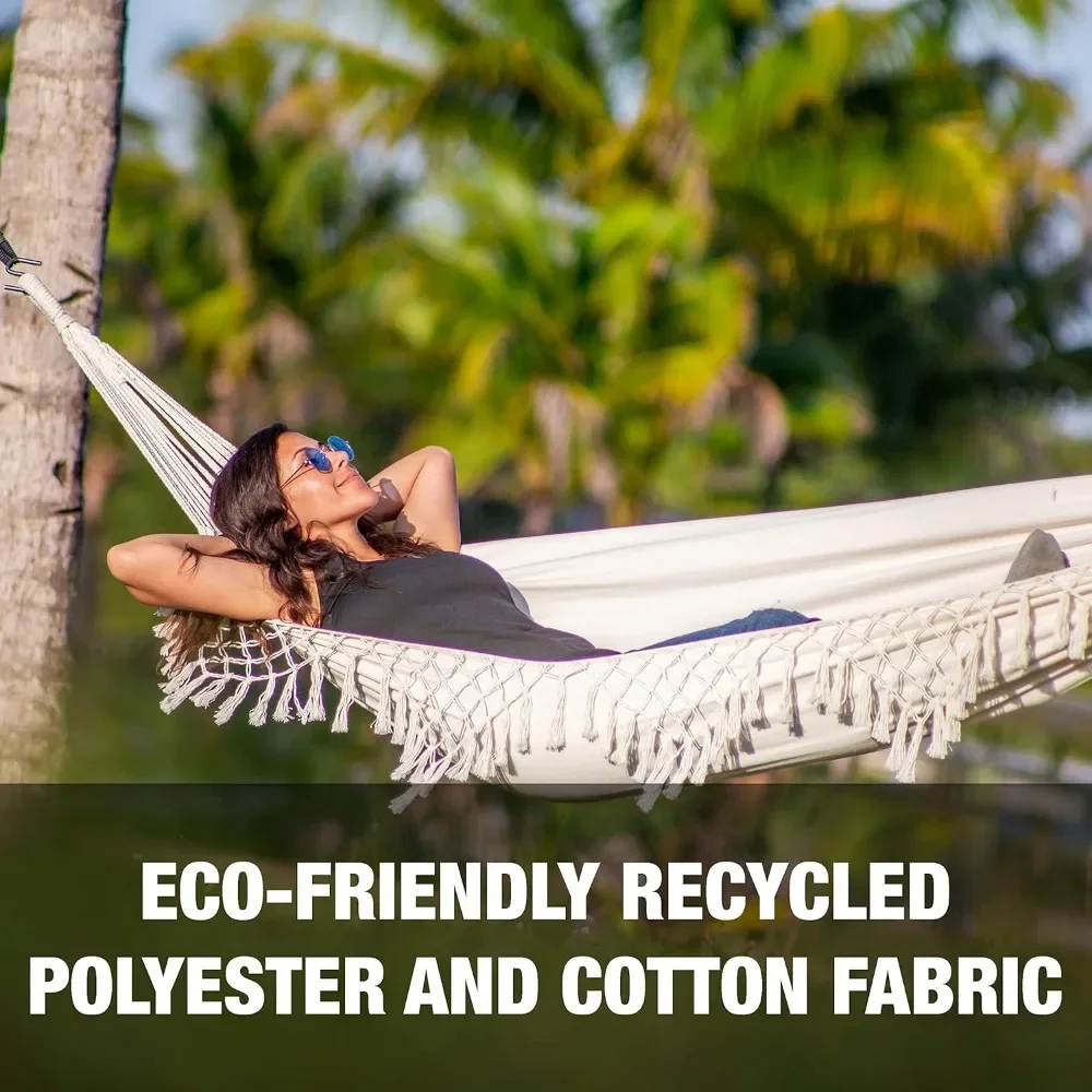 

Hammocks，Hand woven super toilet portable quick drying with decorative design edging Hammocks