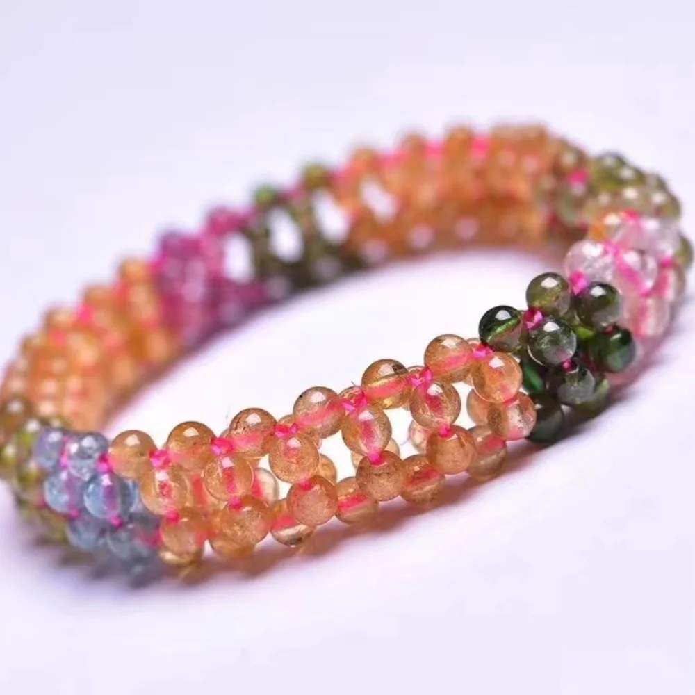 

rainbow tourmaline bangles fortune luck crystal home decoration spiritual healing crystal