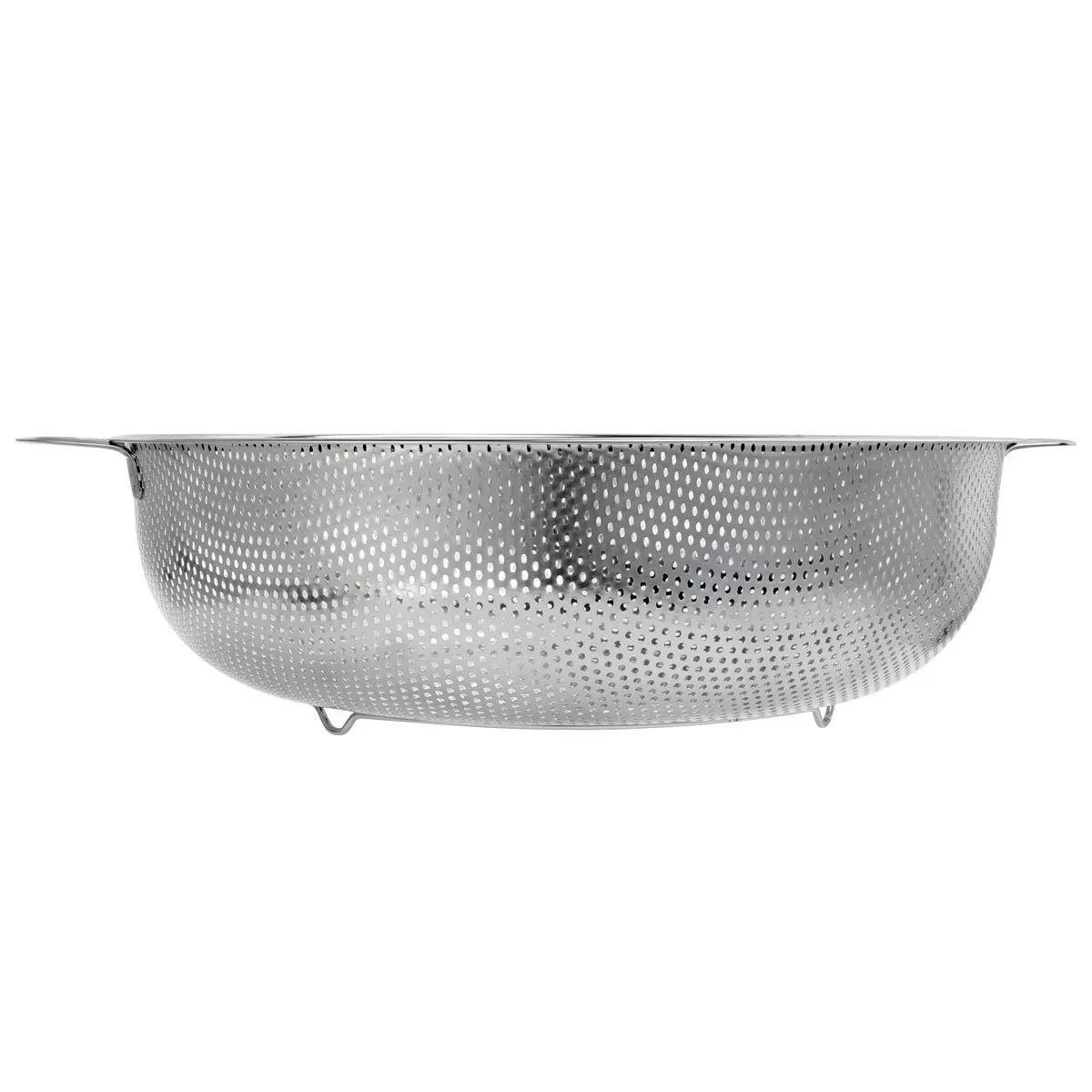 

Stainless Steel Drain Basket For Fruits Vegetables Multi-Purpose Storage Kitchen Sieve Rice Washer Home Use Silver 22.5Cm