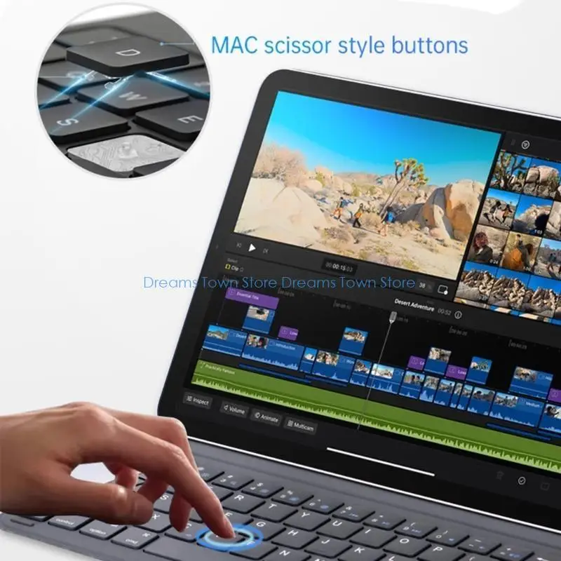 

HX6A Detachable Case Cover with Keyboard Convenient and Fashionable Keyboard Case for Pro11 Air 4/5 10.9inch