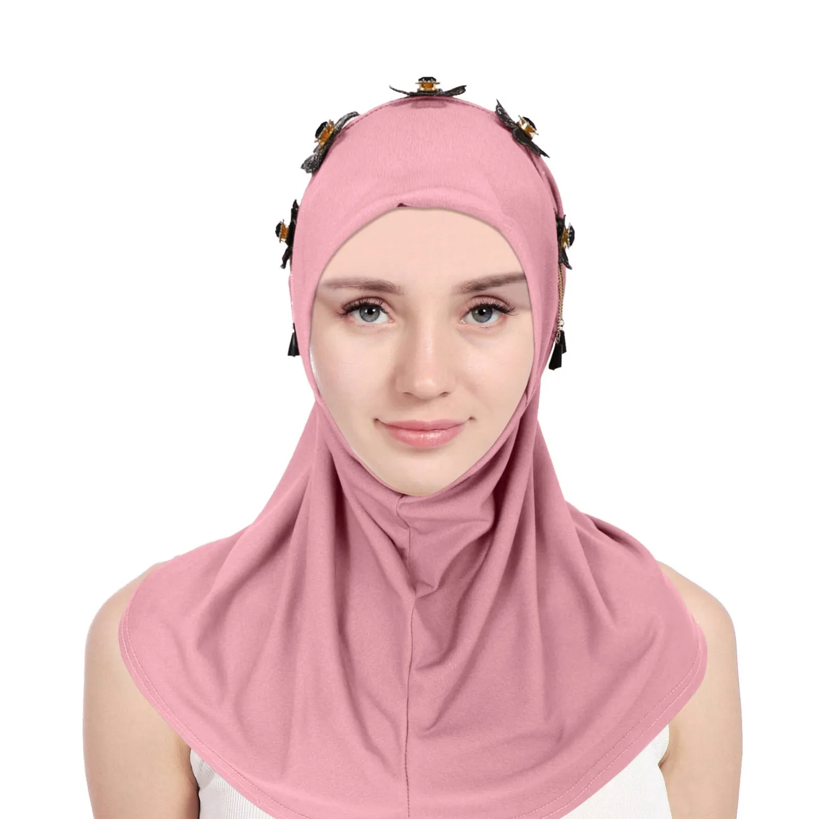 

Instant Chiffon Hijab Muslim Inner Headband Women Cap Bonnet Long Shawl With Jersey Underscarf Neck Cover Headwrap Headcover