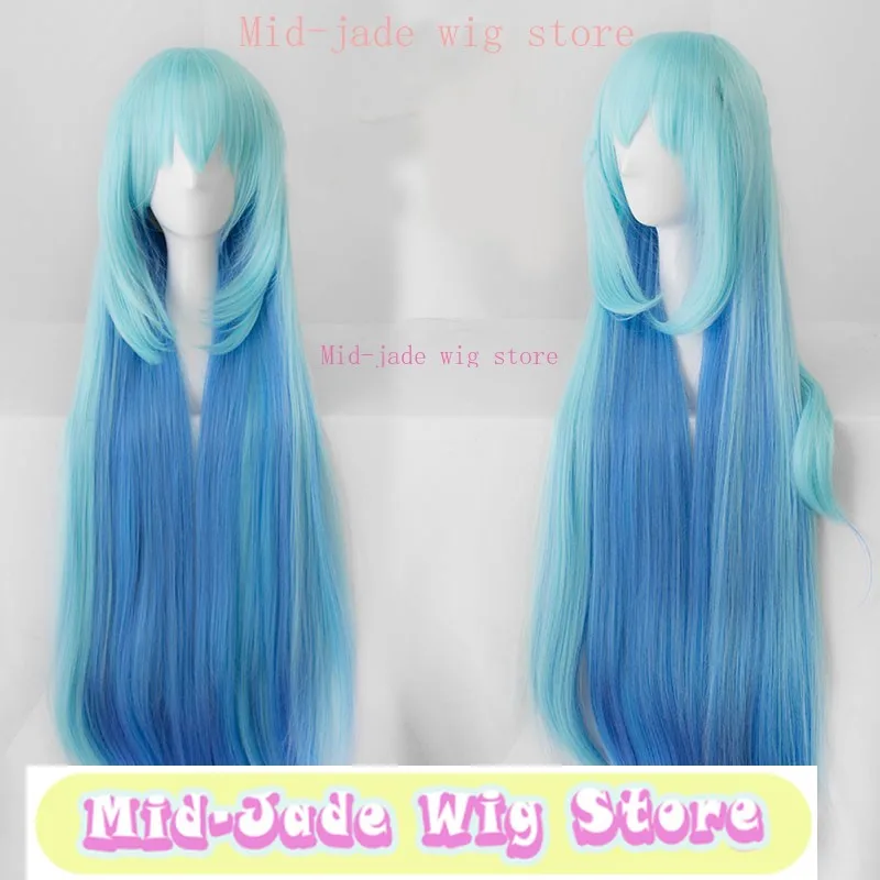 

Mid-jade Store Unisex Konosuba Aqua Cos Wig Synthetic Heat-Resistant Fiber Valorant Jett Hallowen Cosplay Wig