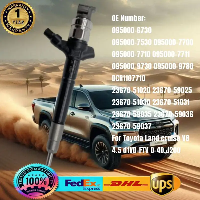 

095000-9780 23670-59037 23670-59025 095000-973 # Топливная форсунка для двигателя Toyota Land Cruiser 200 4.5D V8 1VD-FTV D-4D J200 Prado