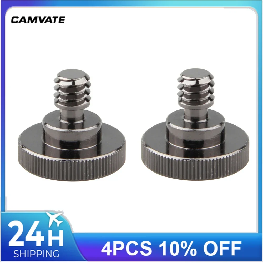 CAMVATE مثبت الكاميرا محول اليد المسمار مع 1/4 "-20 إلى 1/4"-20 الخيوط للإفراج السريع (QR) لوحة وكاميرا ترايبود & Monopod