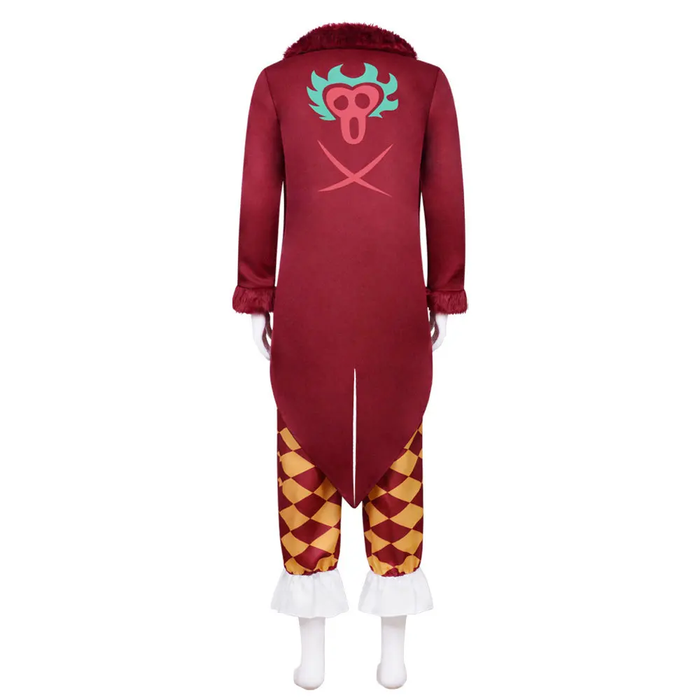 Bartolomeo Cosplay Traje para Homem, Roupas Piratas, Casaco e Calças, Roupas Halloween, Roupas Anime