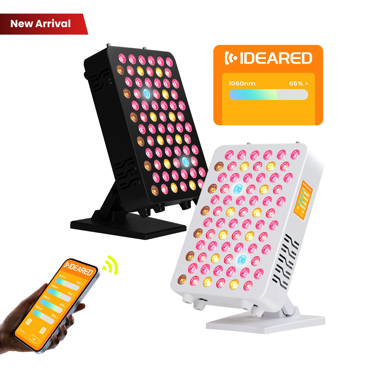 9 Wavelength App Newest Intelligent Control System with  Clock Small Desktop Red Light Therapy Panel Device